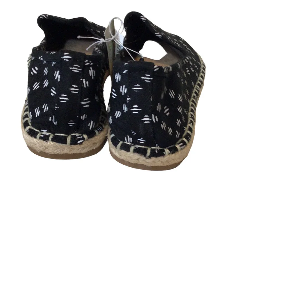 Old Navy Espadrilles Flats New 6.5 Black and White - Picture 2 of 6